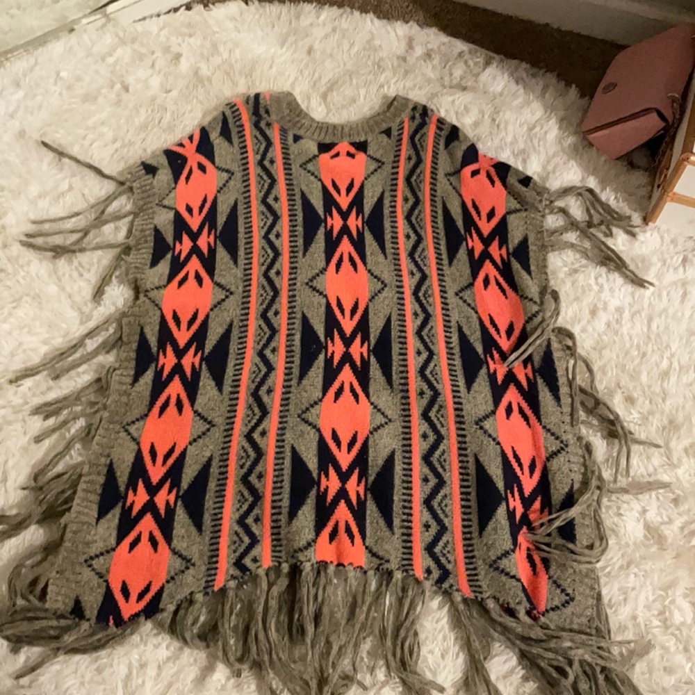 WARMMM Poncho from shop hopes! Super cutest!